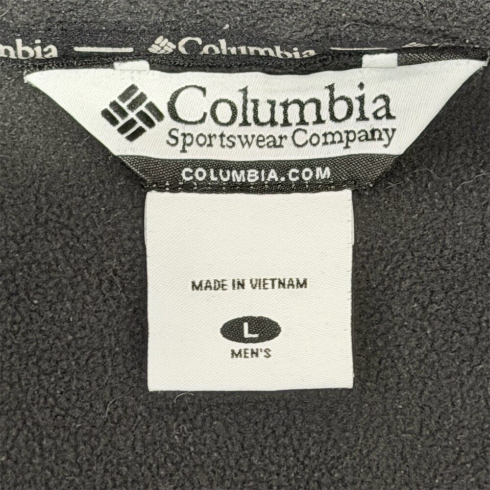Columbia Kansas Jayhawks KU Mens L Black Windbreaker Jacket Fleece Lined Zip Ful - Picture 5 of 10